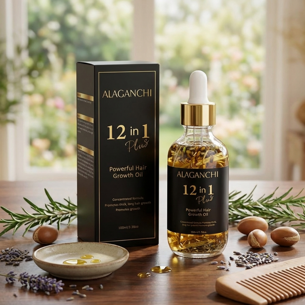 Alaganchi 12-in-1 Hair Growth Oil – Rosemary, Amla & Castor Oil | Strengthens, Nourishes | Reduces Hair Fall | Sulfate-Free