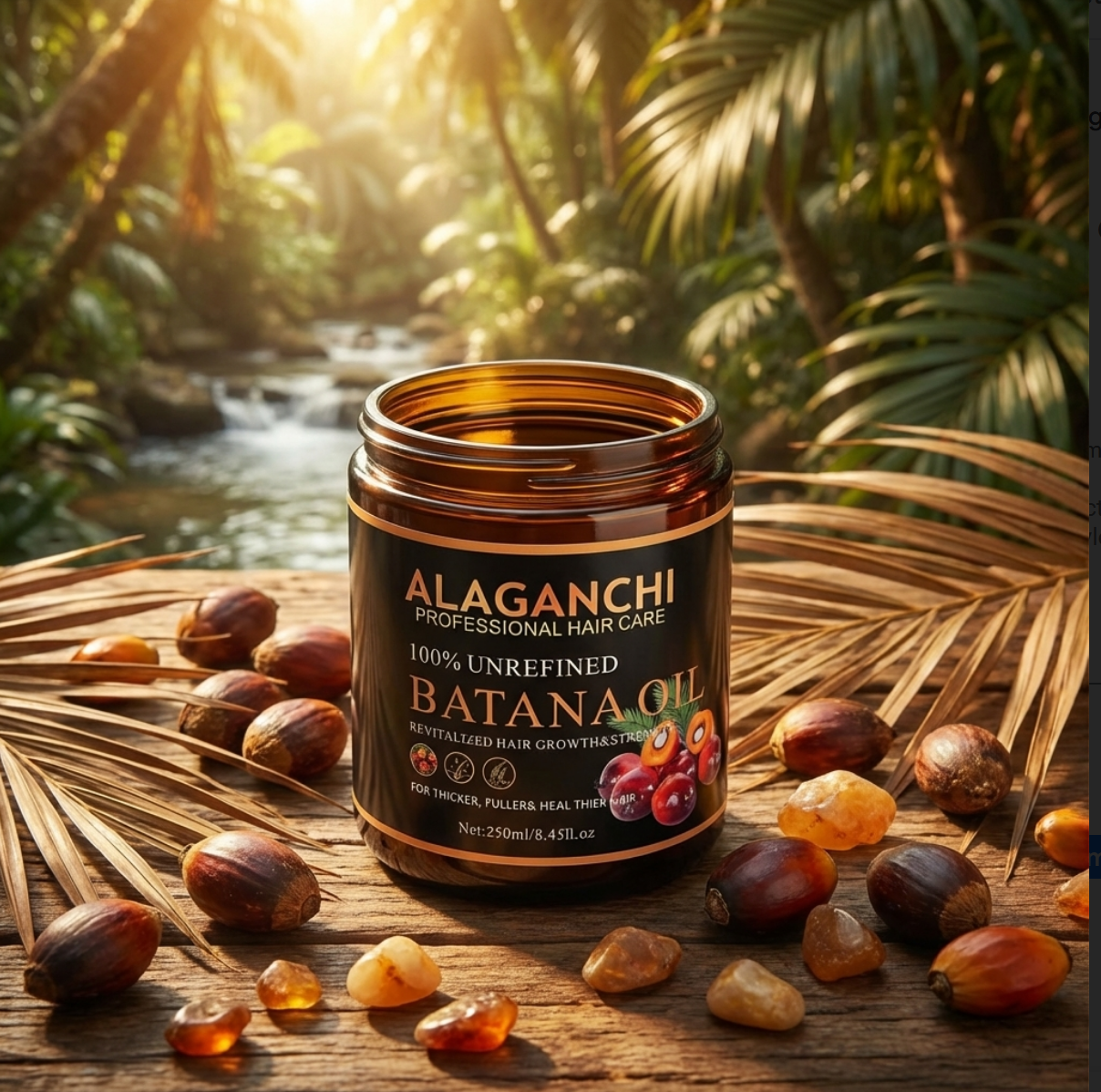 Batana Oil (100% Pure, Unrefined) from Honduras | Supports Hair Growth & Strength | Thicker, Fuller Hair | 250ml