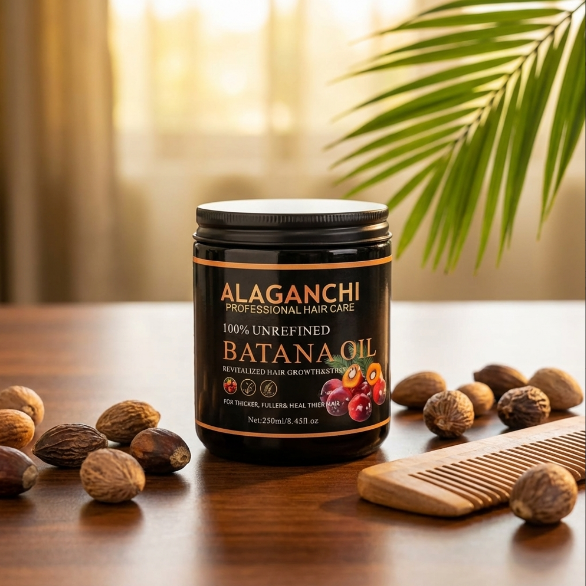 Batana Oil (100% Pure, Unrefined) from Honduras | Supports Hair Growth & Strength | Thicker, Fuller Hair | 250ml