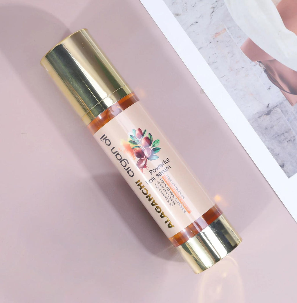 Alaganchi Argan Oil Treatment Hair Serum – Ultra-Light Moisturizer & Shine Booster | With Vitamin E & Carotenes