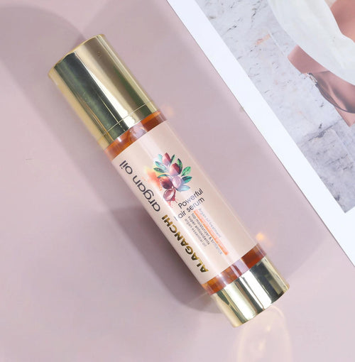 Alaganchi Argan Oil Treatment Hair Serum – Ultra-Light Moisturizer & Shine Booster | With Vitamin E & Carotenes