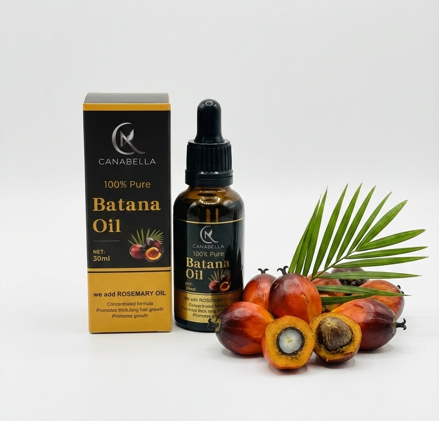Canabella 100% Pure Batana Oil with Rosemary – Hair & Scalp Oil for All Hair Types (30 mL) | Moisturizing & Conditioning