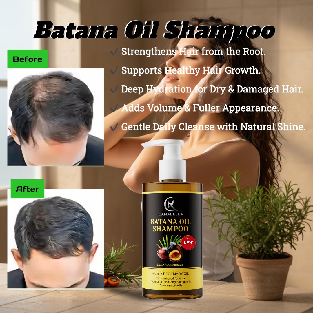 Canabella Batana Oil Shampoo with Rosemary Oil – Sulfate-Free Cleanse for Fuller, Stronger-Looking Hair
