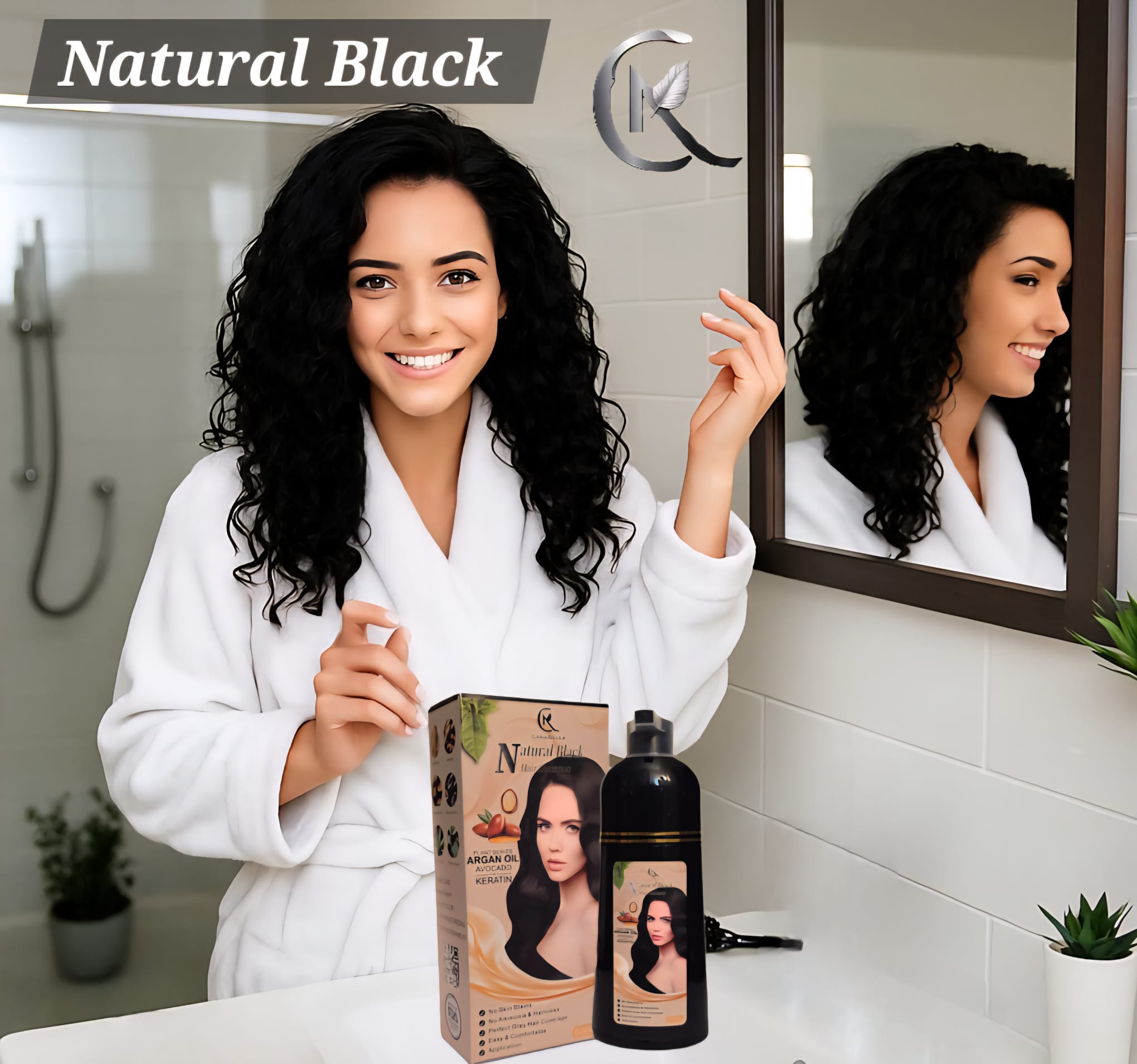 🖤 Canabella Natural Black Hair Dye Shampoo (500ml) 🧴✨