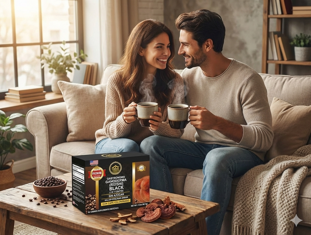 Eternal Spirit Beauty Ganoderma (Reishi) Black 2-in-1 Coffee – Colombian Coffee Blend, No Sugar, 30 Sachets (2.8 oz / 80.4 g)