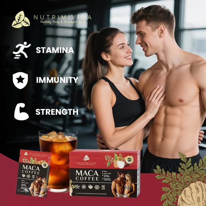 ☕🌿 Nutrimivida 12-in-1 Maca Mushroom Coffee (15 Sachets) – Premium Arabica + Adaptogenic Herbs + 7 Functional Mushrooms 🍄✨